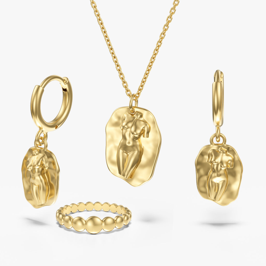 Goddess Aphrodite Set 14K Solid Gold