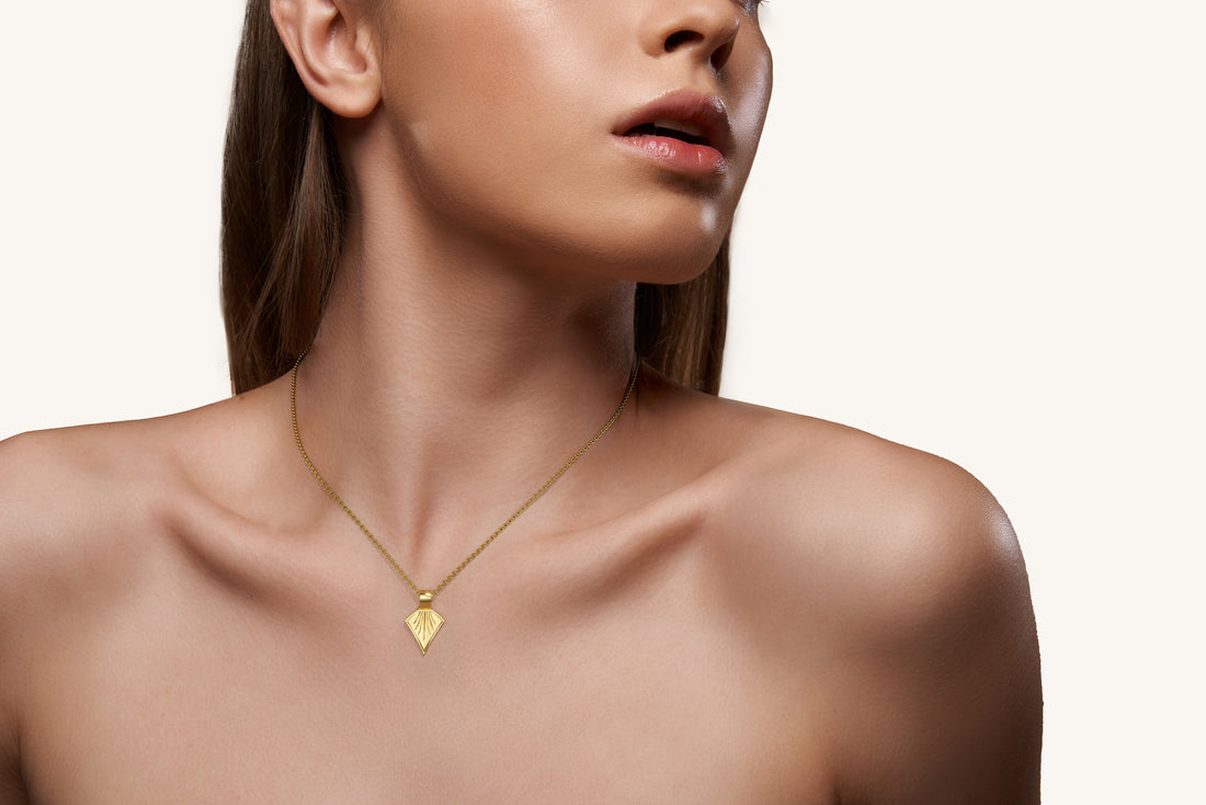 Palm Leaf Pendant 14K Solid Gold