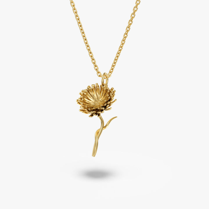 Patience Aster Pendant 14K Solid Gold