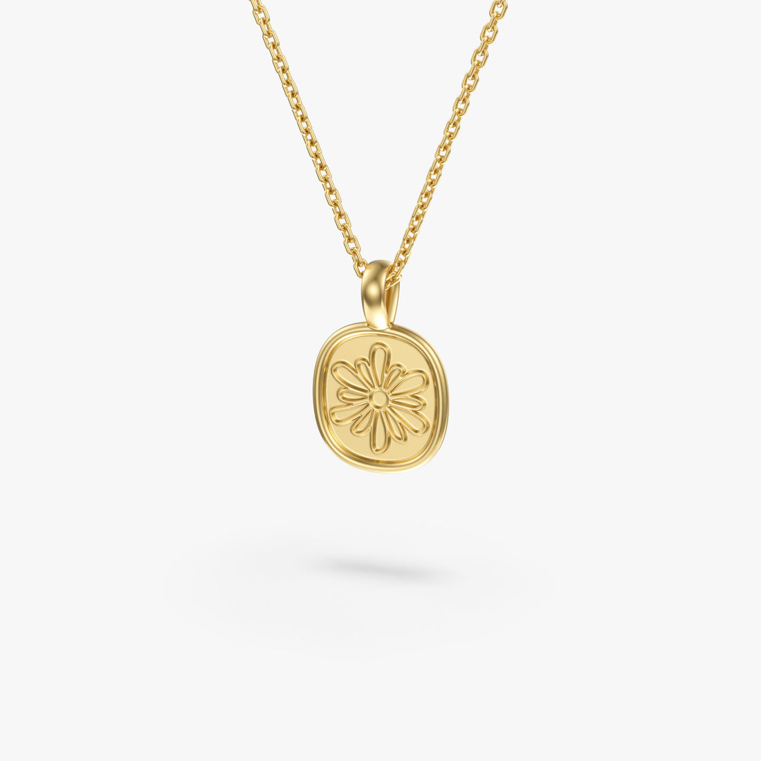 Cornflower Pendant 14K Solid Gold