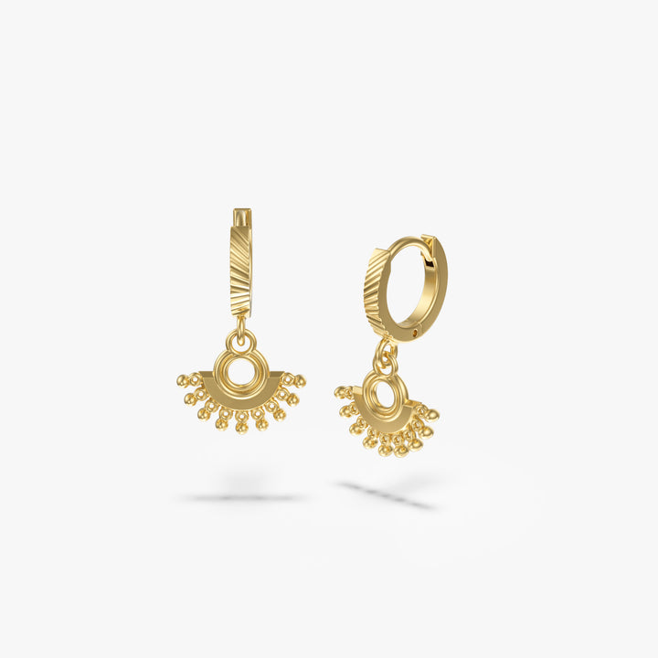 Zenyu Fan Earrings 14K Gold